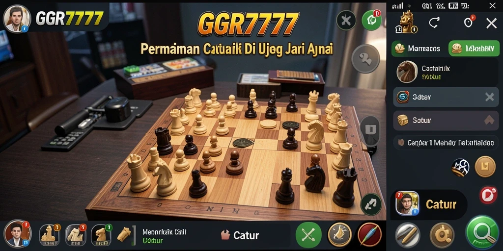 Antarmuka GGR7777 yang menarik dan intuitif untuk permainan Catur.