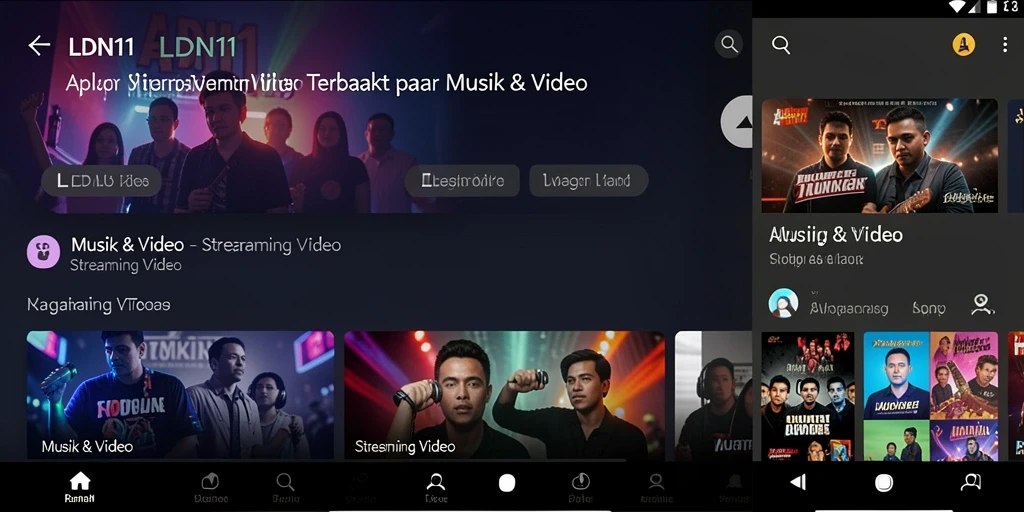 Screenshot utama LDN11 menampilkan antarmuka Streaming Video yang bersih dan modern.