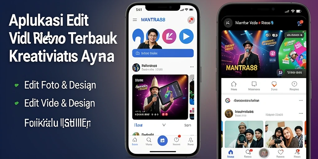 Tampilan antarmuka pengguna MANTRA88 saat mengedit video Reels.