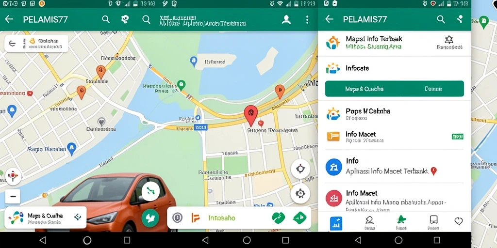 Antarmuka PELAMIS77 menunjukkan kondisi lalu lintas terkini dan rute alternatif.